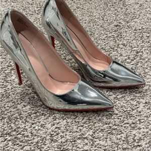 Chrome High Heel Pumps
